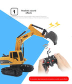 2.4G Alloy Remote Control Excavator Dump Truck Bulldozer Engineering Vehicle Toy Bilingual