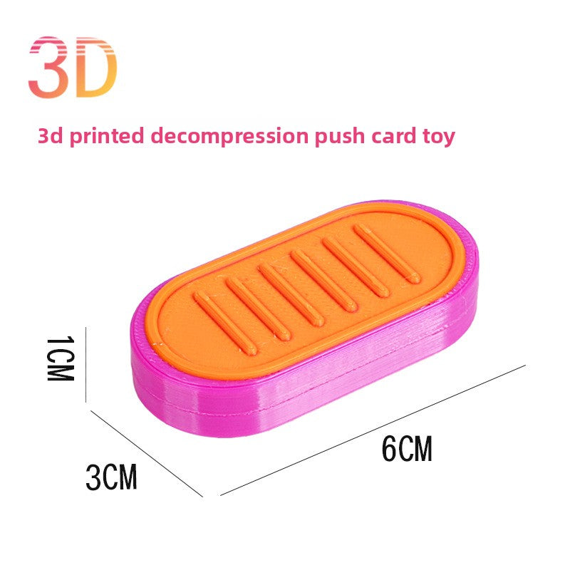 Hot Selling Children's 3D Printed Educational Magnetic Stress Relief Toy Push Card Finger Spinner Boys Handle Piece