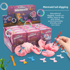 New Mermaid Tail Archaeological Dig Blind Box - Kids DIY Mini Colorful Dinosaur Gem Treasure Hunt Toy
