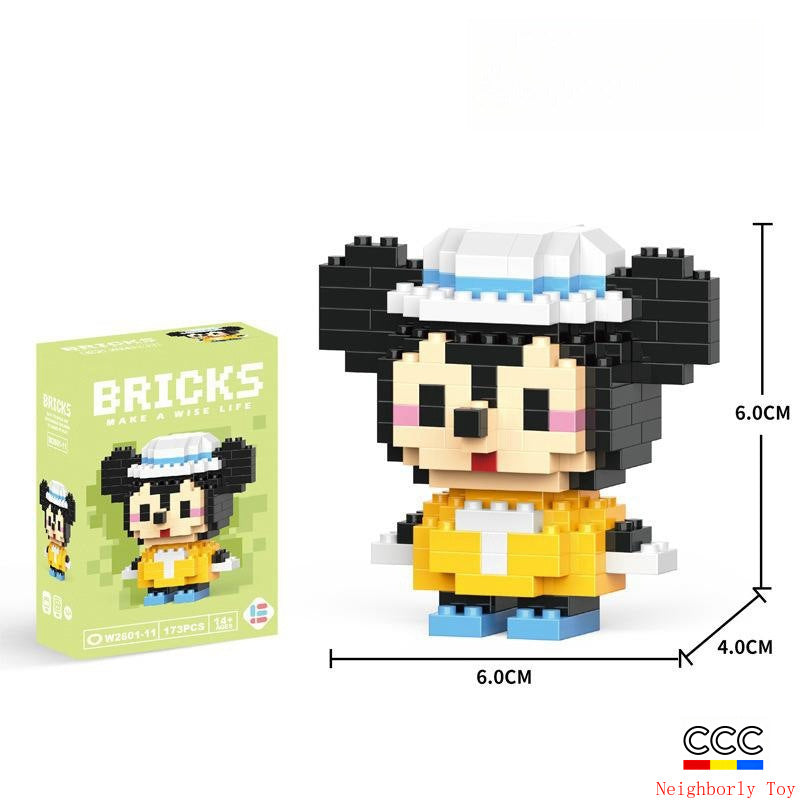 Compatible with LEGO Micro Particles Cartoon Doll Building Blocks Star Dew Puzzle Assembly Toys Cross-Border Stall Wholesale Gifts