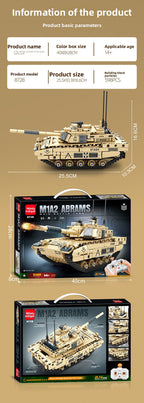 Mingdi 2.4G Remote Control Building Blocks 99A Tank Military Model Compatible with Lego Assembly Children's Toys Student Gift