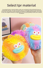 Creative Stress Relief Squeeze Toy Hot Fluffy Ball Soft TPR Big Mouth Vent Ball EDC Stress Relief Toy