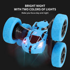 Cross-Border Double-Sided Stunt Car High-Speed 360-Degree Rotating Tumbling Car with Lights Children's Remote Control Car Toy Manufacturer