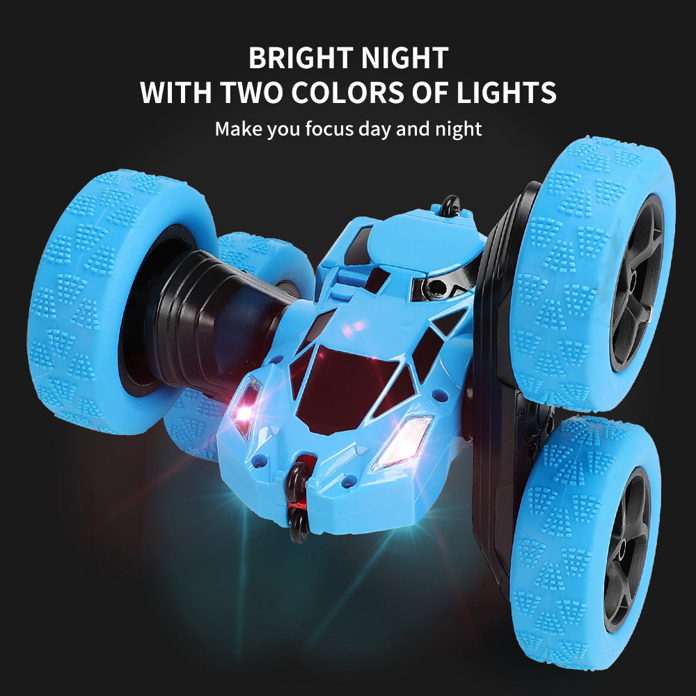 Cross-Border Double-Sided Stunt Car High-Speed 360-Degree Rotating Tumbling Car with Lights Children's Remote Control Car Toy Manufacturer