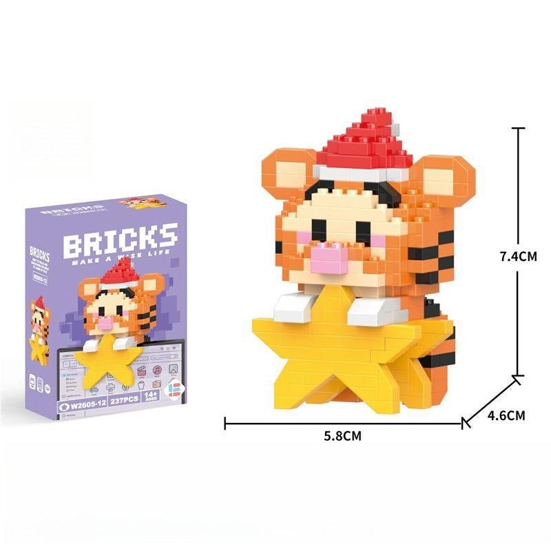 Compatible with LEGO Micro Particles Cartoon Doll Building Blocks Star Dew Puzzle Assembly Toys Cross-Border Stall Wholesale Gifts