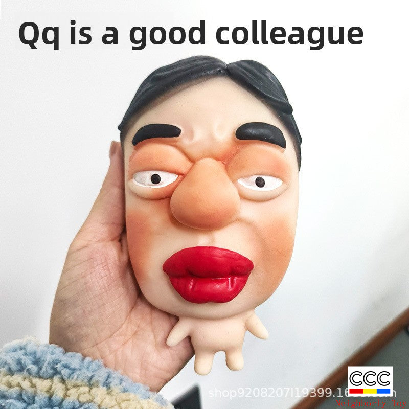 My Colleague Squeeze Toy Creative Office Funny Stress Relief Ornament Pimple Squeezing Slow Rebound Venting Big Eye Toy