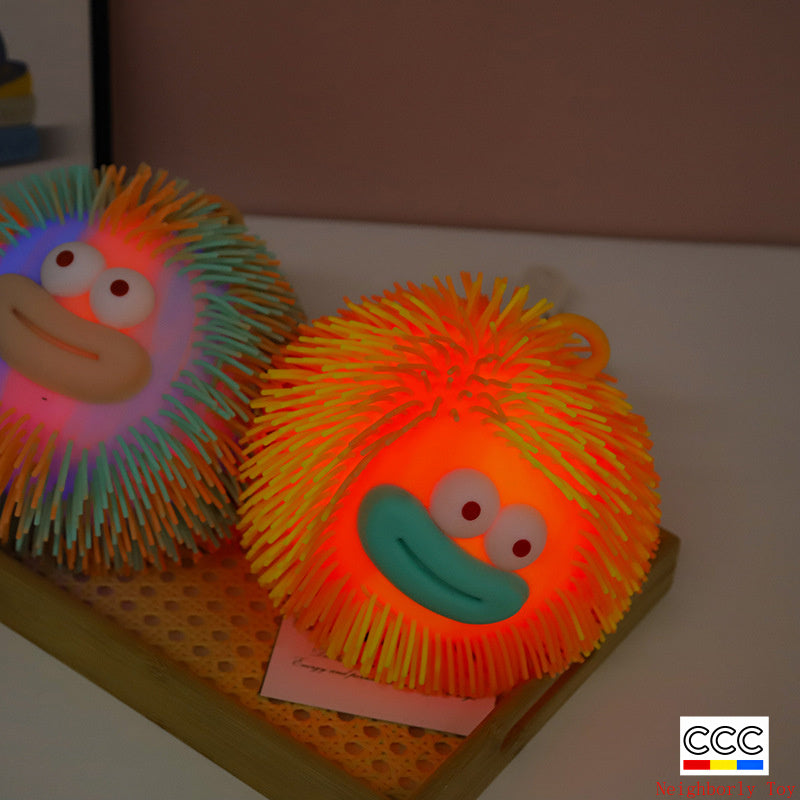 Creative Stress Relief Squeeze Toy Hot Fluffy Ball Soft TPR Big Mouth Vent Ball EDC Stress Relief Toy