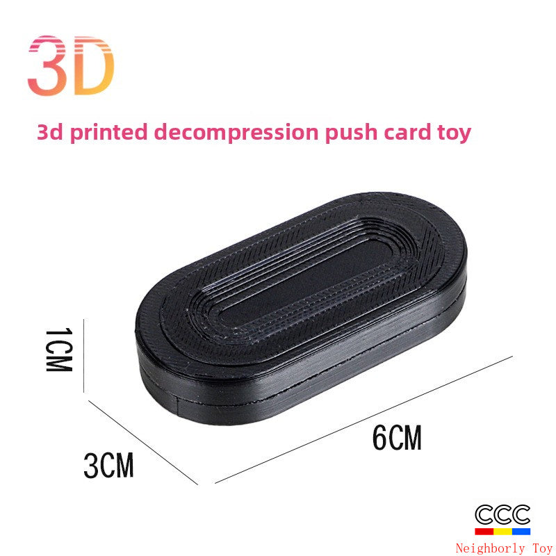 Hot Selling Children's 3D Printed Educational Magnetic Stress Relief Toy Push Card Finger Spinner Boys Handle Piece