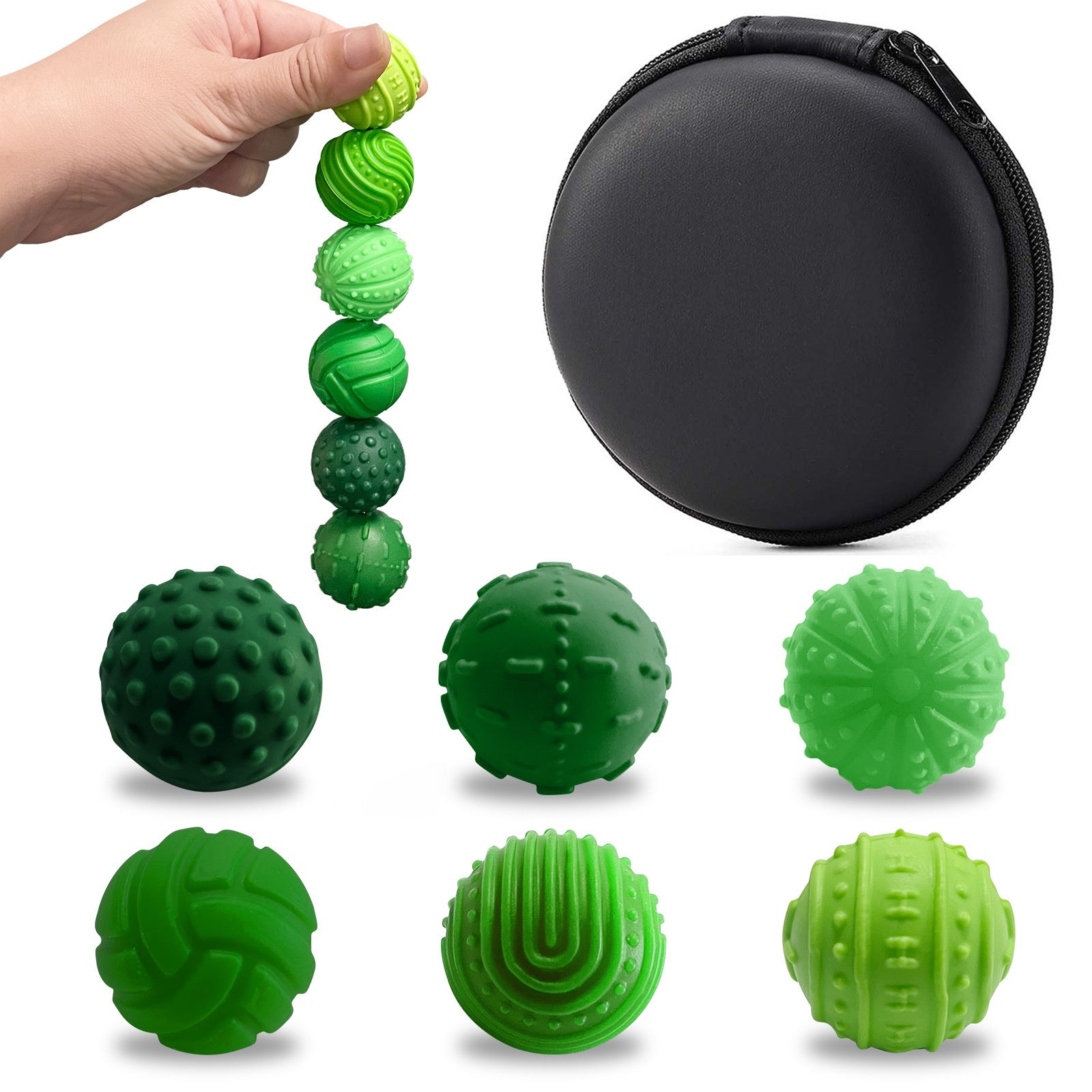 New Product Fidget Toys Sensory Magnetic Ball Stress Relief Toy Soft Silicone Texture Anxiety Ball