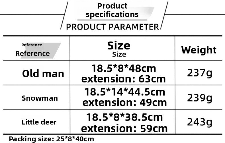 Jingchen Cross-Border Christmas Retractable Doll Window Display Santa Claus Snowman Standing Doll Holiday Decoration