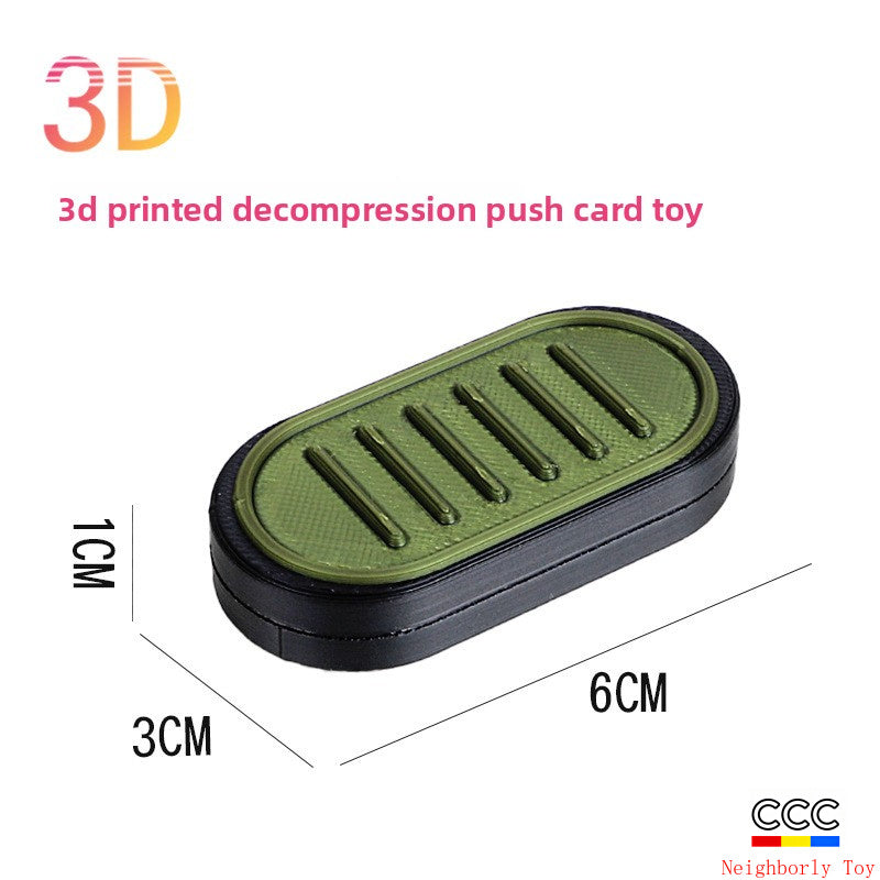 Hot Selling Children's 3D Printed Educational Magnetic Stress Relief Toy Push Card Finger Spinner Boys Handle Piece