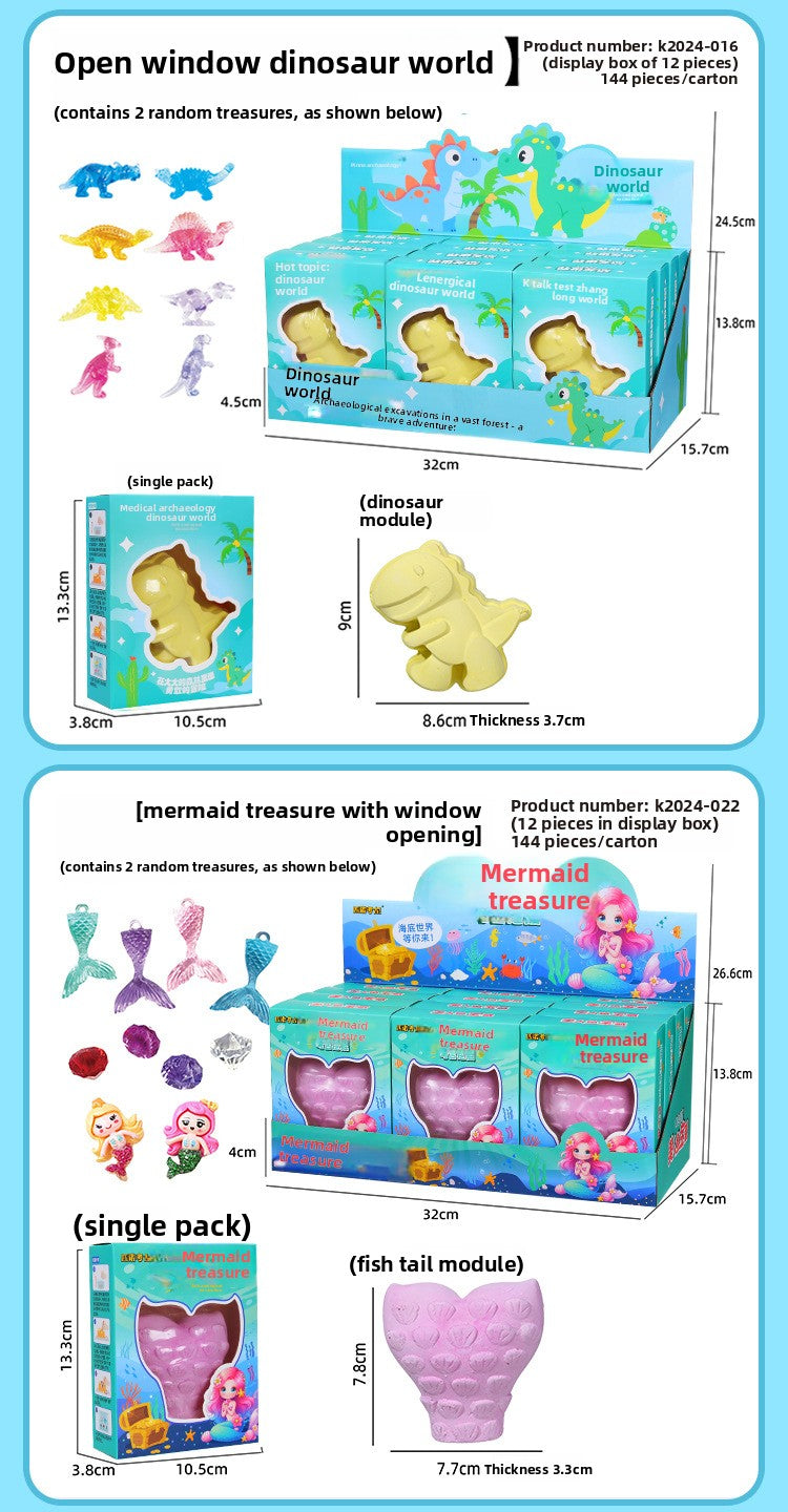 Mermaid Tail Planet Wand Archaeological Dig Blind Box - Girls DIY Space Craft Kids Toy