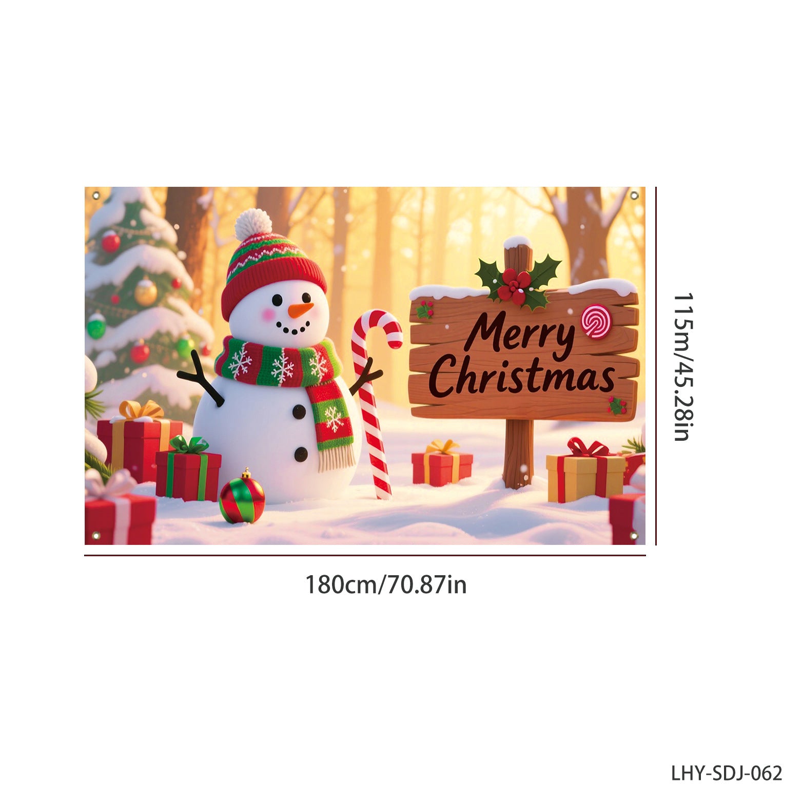 Cross-Border New Christmas Dessert Shop Background Banner Party Atmosphere Decoration Scene Setup Props Supplies