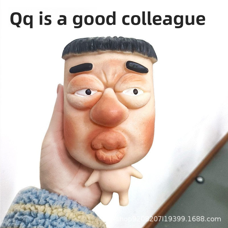 My Colleague Squeeze Toy Creative Office Funny Stress Relief Ornament Pimple Squeezing Slow Rebound Venting Big Eye Toy