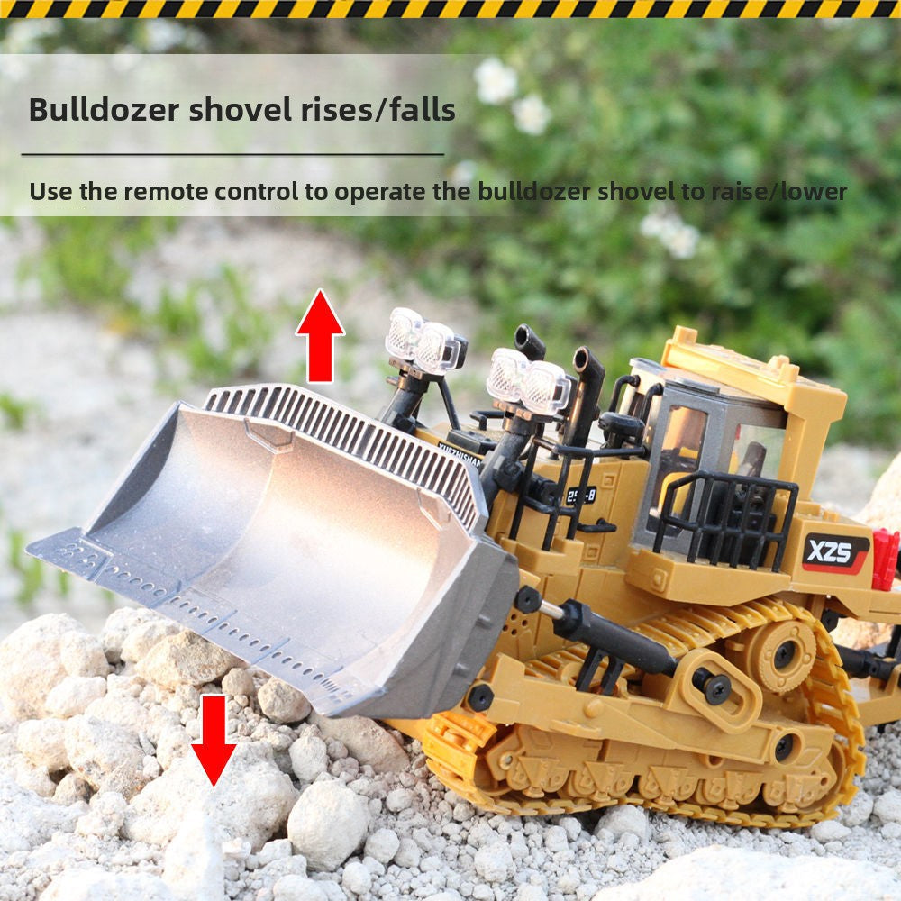 2.4G Alloy Remote Control Excavator Dump Truck Bulldozer Engineering Vehicle Toy Bilingual