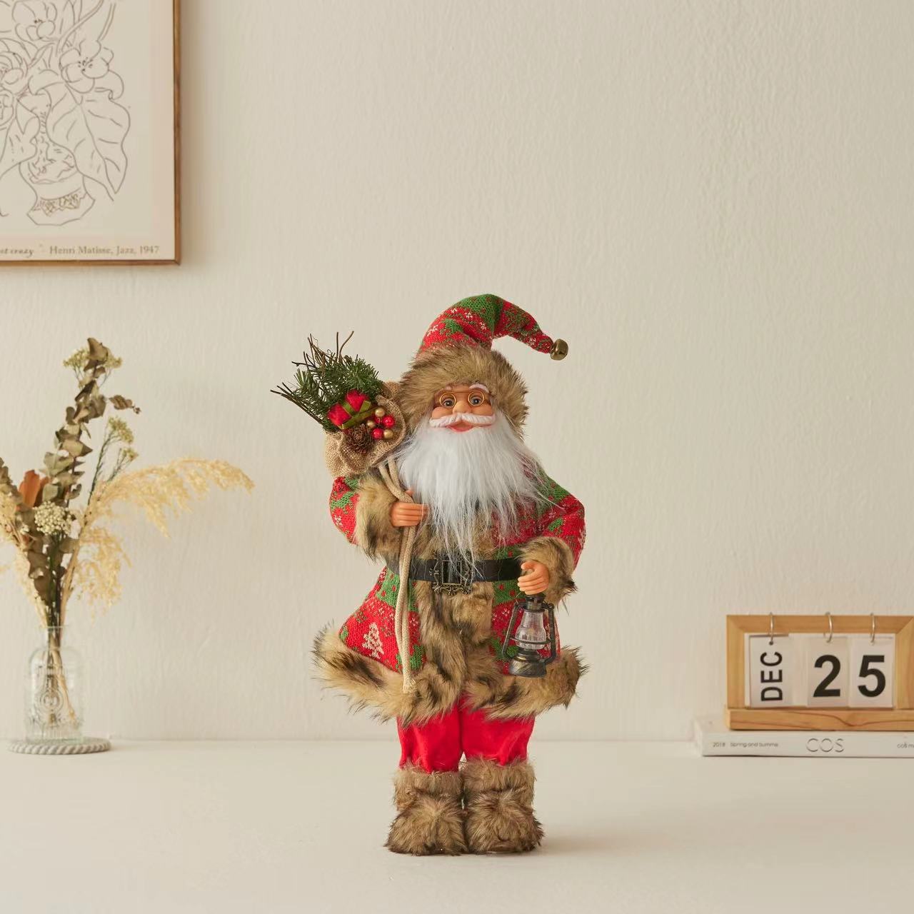 Cross-Border Christmas Santa Claus Figurine Christmas Decorations Christmas Doll Figurine Small Gift