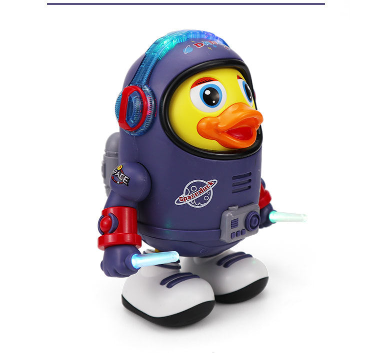 TikTok Same Style Electric Dancing Space Duck Music Light Little Cute Duck Baby Boy Children's Toy Internet Celebrity Cross-Border
