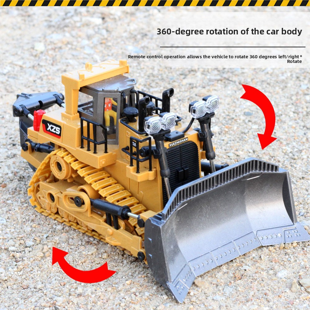 2.4G Alloy Remote Control Excavator Dump Truck Bulldozer Engineering Vehicle Toy Bilingual