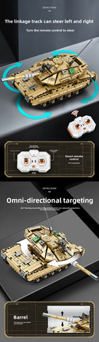 Mingdi 2.4G Remote Control Building Blocks 99A Tank Military Model Compatible with Lego Assembly Children's Toys Student Gift