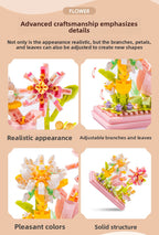 Cross-Border Building Blocks Eternal Flower Transparent Building Blocks Display Cover Home Decoration Desktop Trendy Assembly Toys Gift Wholesale