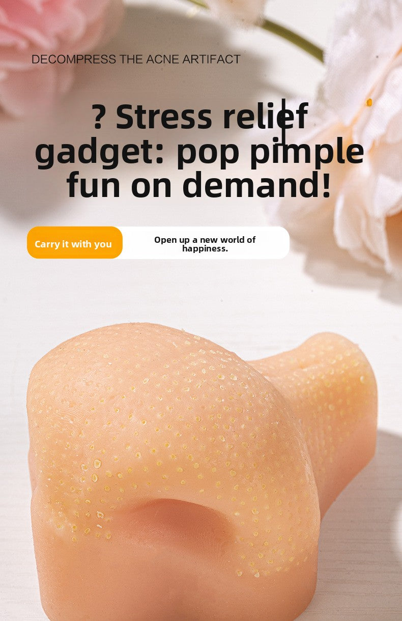 Decompression Artifact Strawberry Nose Clip Acne Simulation Extrusion Acne Decompression Toy Blackhead Cleaning Model Small Toy Model