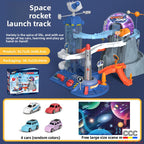 Children's Dinosaur Winding Road City Combination Track Car Adventure Parking Building Educational Toy for Boys