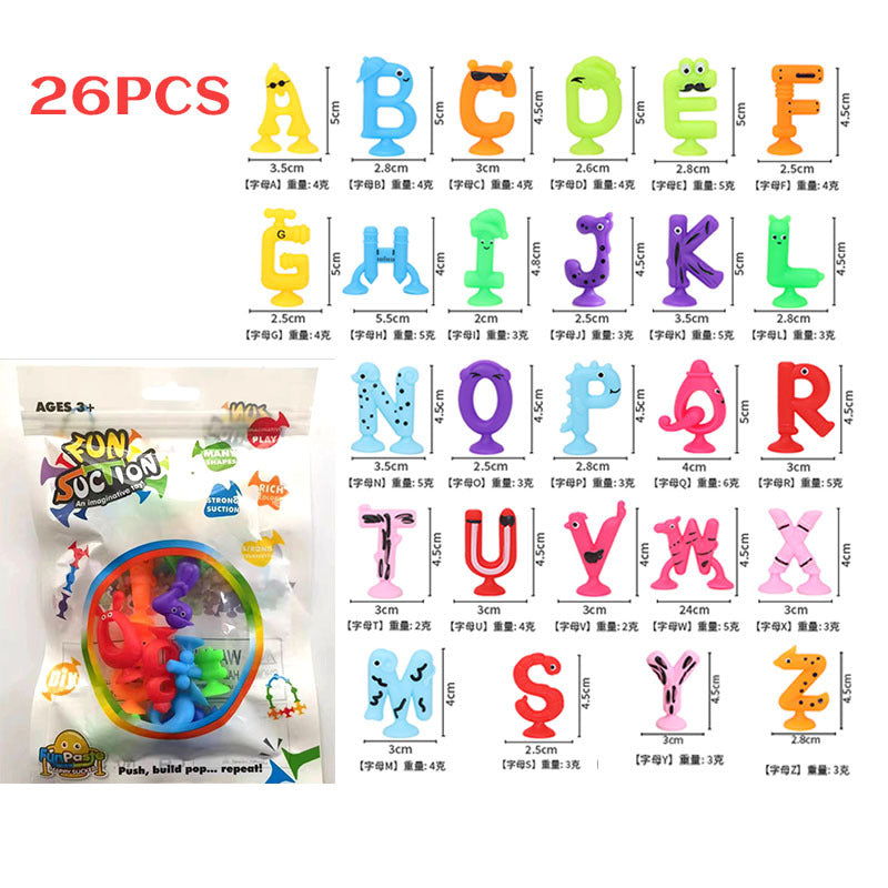 Cross-Border Hot Selling Luscious Suctions Sticky Music Children's Educational Sucker Soft Building Blocks Variety Assembling Science and Education Kindergarten Teaching Aids