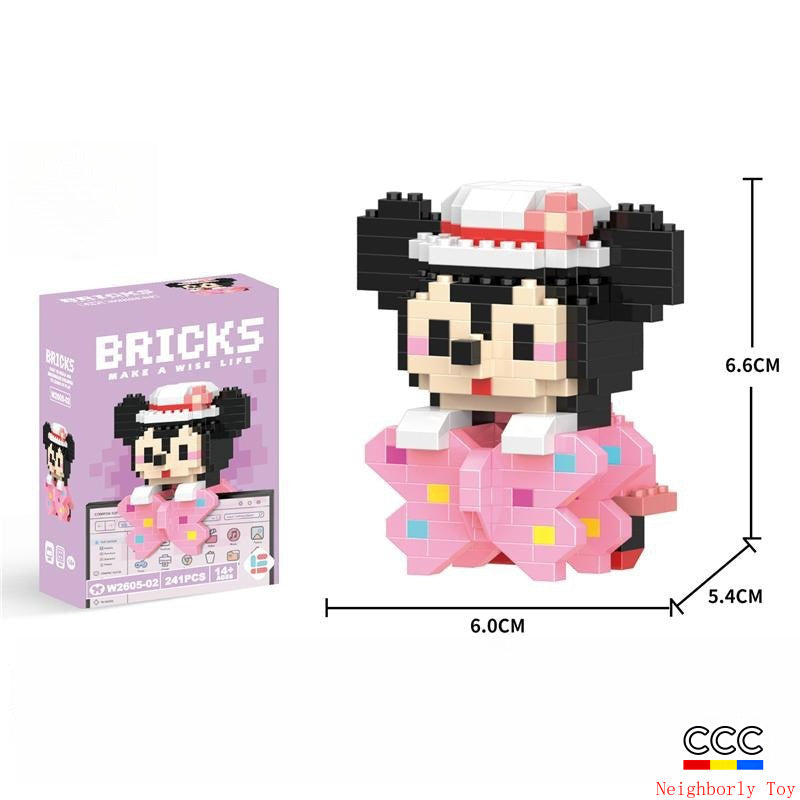 Compatible with LEGO Micro Particles Cartoon Doll Building Blocks Star Dew Puzzle Assembly Toys Cross-Border Stall Wholesale Gifts