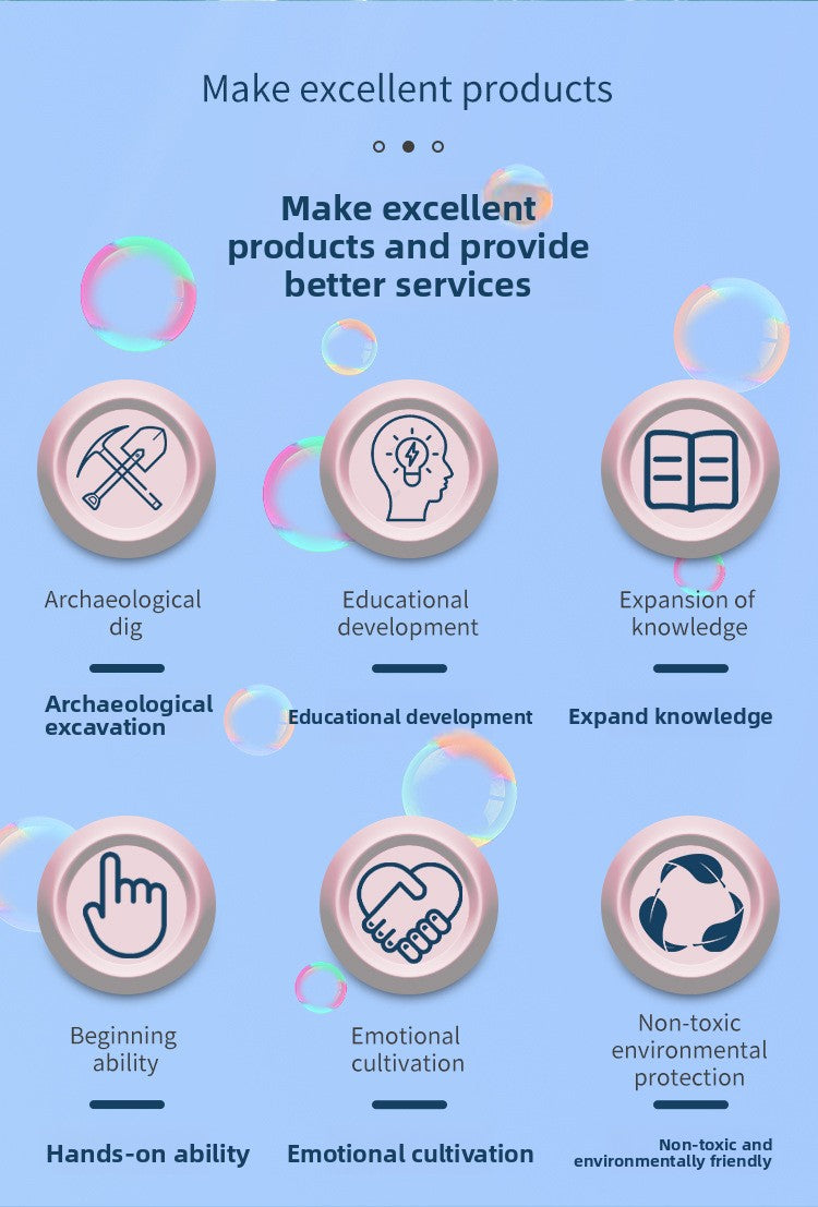 New Mermaid Tail Archaeological Dig Blind Box - Kids DIY Mini Colorful Dinosaur Gem Treasure Hunt Toy