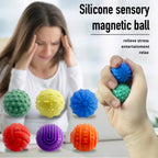 New Product Fidget Toys Sensory Magnetic Ball Stress Relief Toy Soft Silicone Texture Anxiety Ball