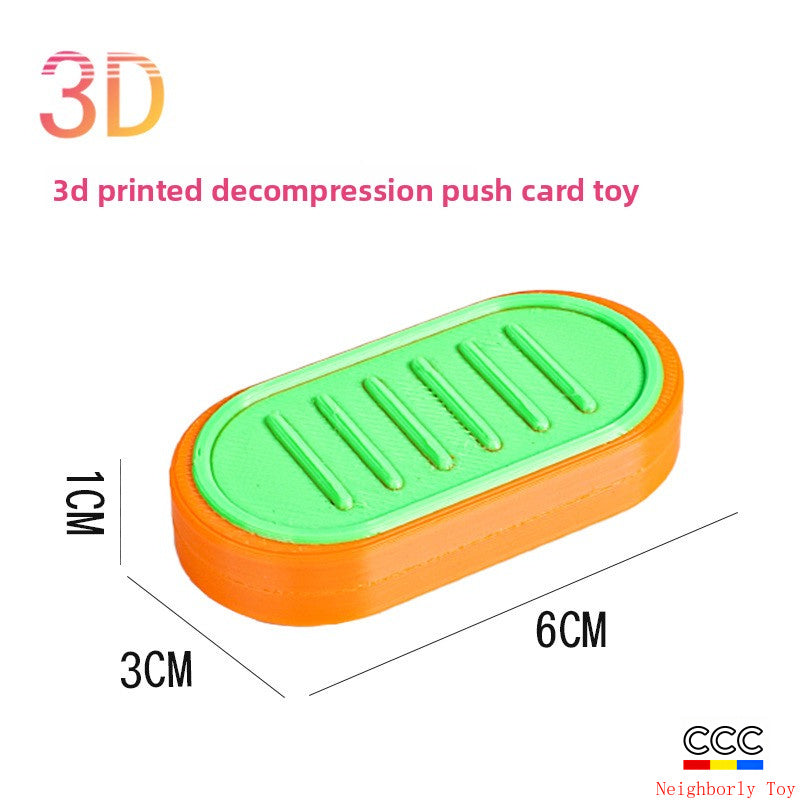 Hot Selling Children's 3D Printed Educational Magnetic Stress Relief Toy Push Card Finger Spinner Boys Handle Piece
