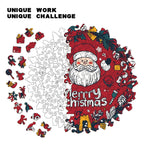 Cross-Border Wooden Santa Claus Puzzle Toy Irregular Shaped Puzzle Game Money Box Gift Stress Relief Game
