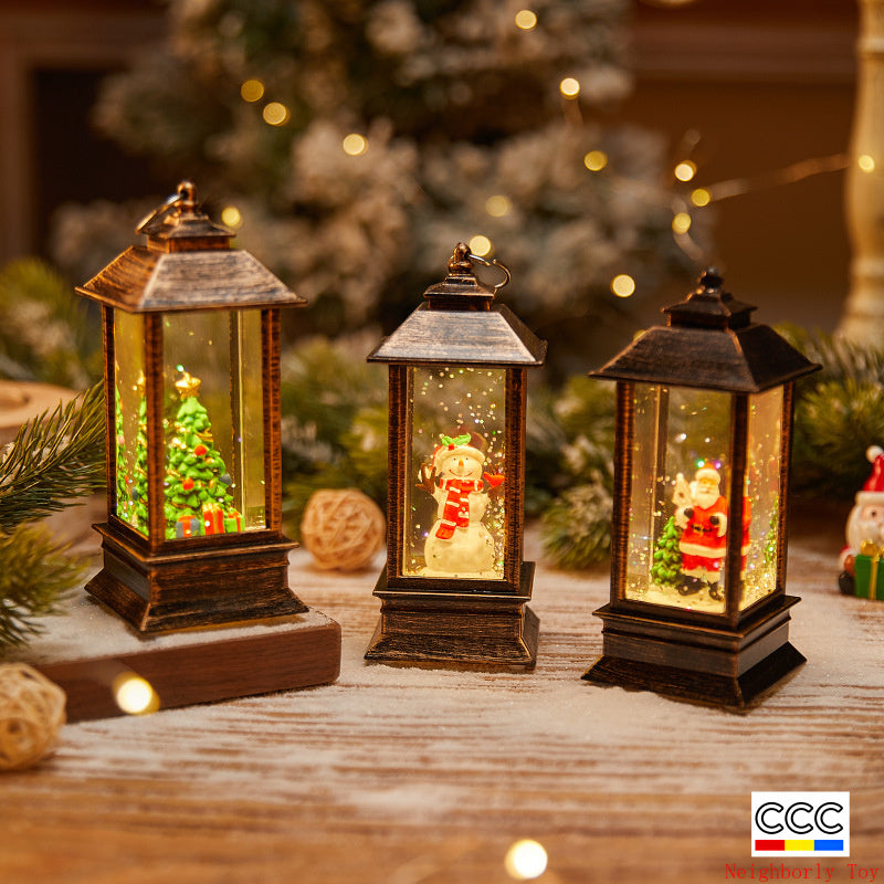 Christmas Decoration Wind Lamp Crystal Lamp Santa Claus Christmas Party Decoration Christmas Ornaments Christmas Gifts