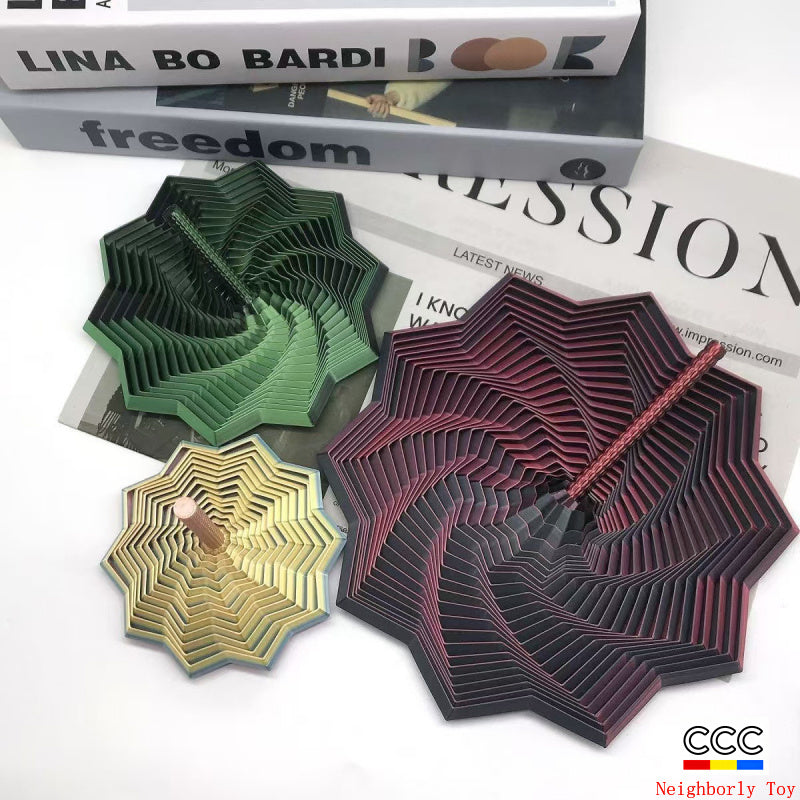 3D Printed Optical Illusion Folding Children's Educational Toy Polygonal Radish Tower Stress Relief Spiral Three-Dimensional Design Toy
