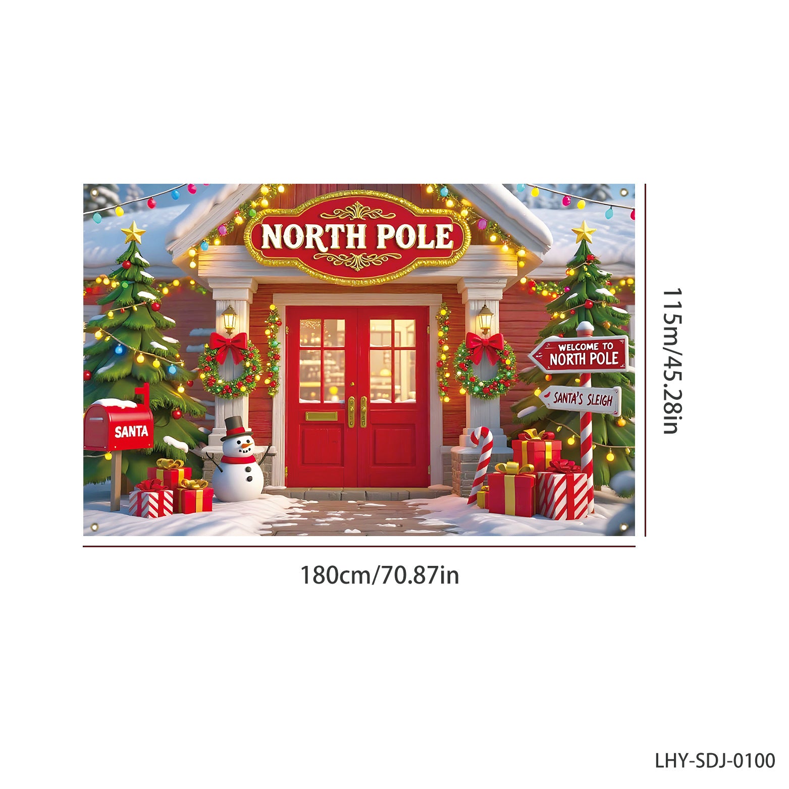 Cross-Border New Christmas Dessert Shop Background Banner Party Atmosphere Decoration Scene Setup Props Supplies