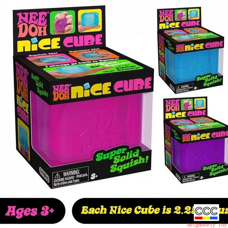 Schylling Needoh Nice Cube Sensory Toy Stress Relief Cube Squeeze Toy Stress Relief Toy