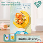 Cross-Border Building Blocks Eternal Flower Transparent Building Blocks Display Cover Home Decoration Desktop Trendy Assembly Toys Gift Wholesale