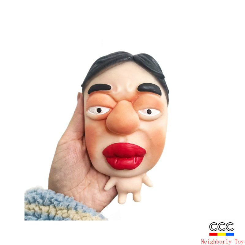 My Colleague Squeeze Toy Creative Office Funny Stress Relief Ornament Pimple Squeezing Slow Rebound Venting Big Eye Toy