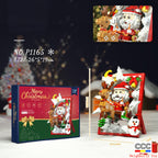 Creative Diy2025 Decorations Cross-Border Christmas Building Block Toys Children's Christmas Gifts 3D Santa Claus Photo Frame