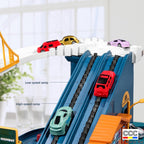 Children's Dinosaur Winding Road City Combination Track Car Adventure Parking Building Educational Toy for Boys