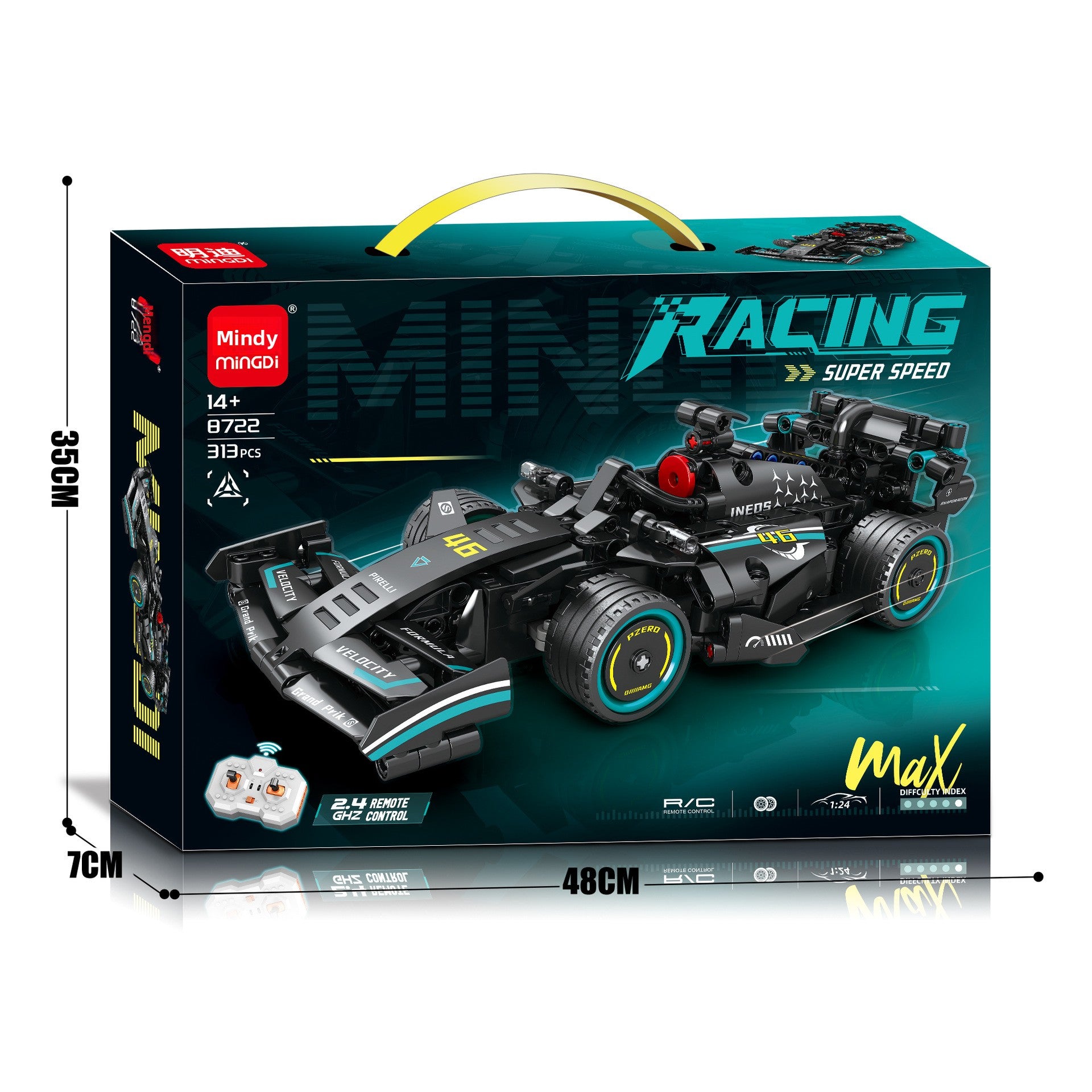 Mingdi 2.4G Remote Control Building Blocks 99A Tank Military Model Compatible with Lego Assembly Children's Toys Student Gift