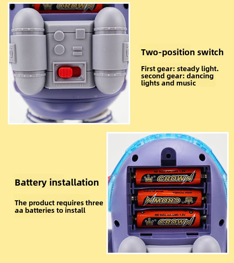 TikTok Same Style Electric Dancing Space Duck Music Light Little Cute Duck Baby Boy Children's Toy Internet Celebrity Cross-Border