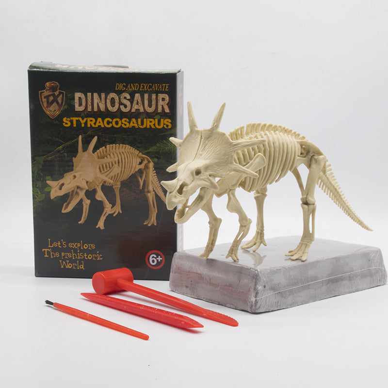 Colorful Gem & Dinosaur Fossil Archaeological Dig Blind Box - Kids DIY Educational Toy