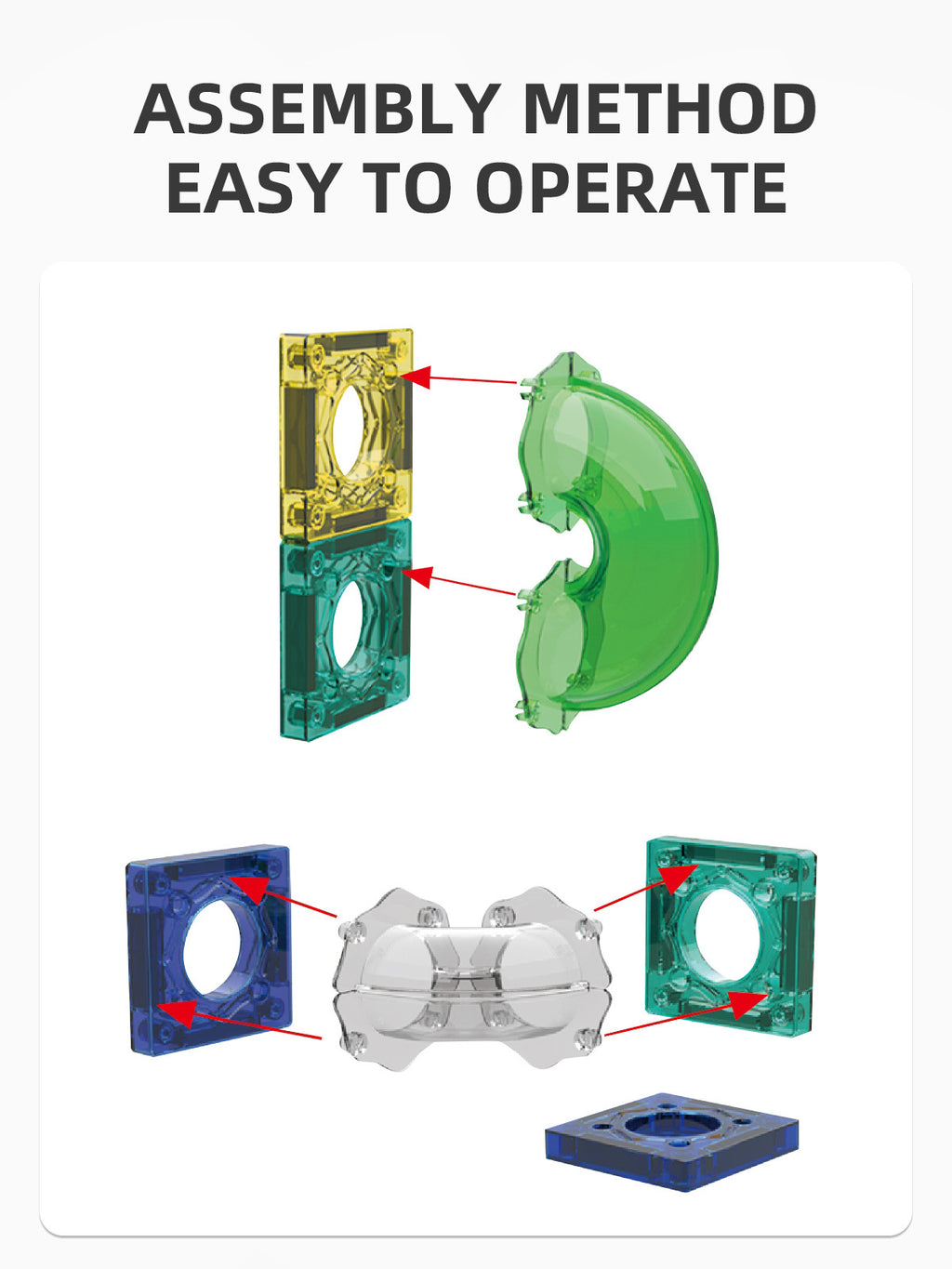 Slide Track Ball Magnetic Tiles Building Blocks Cross-Border Amazon Intelligence Assembly Boys' Toy Gift