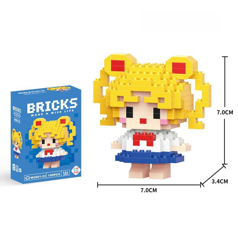 Compatible with LEGO Micro Particles Cartoon Doll Building Blocks Star Dew Puzzle Assembly Toys Cross-Border Stall Wholesale Gifts