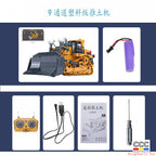 2.4G Alloy Remote Control Excavator Dump Truck Bulldozer Engineering Vehicle Toy Bilingual