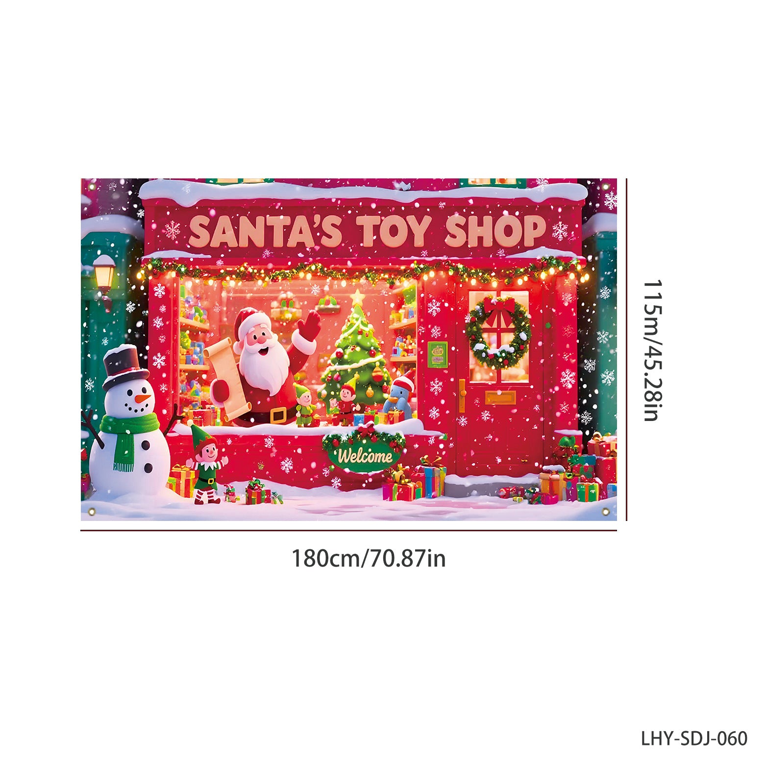 Cross-Border New Christmas Dessert Shop Background Banner Party Atmosphere Decoration Scene Setup Props Supplies