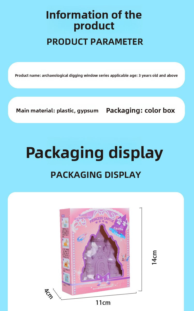 Mermaid Tail Planet Wand Archaeological Dig Blind Box - Girls DIY Space Craft Kids Toy