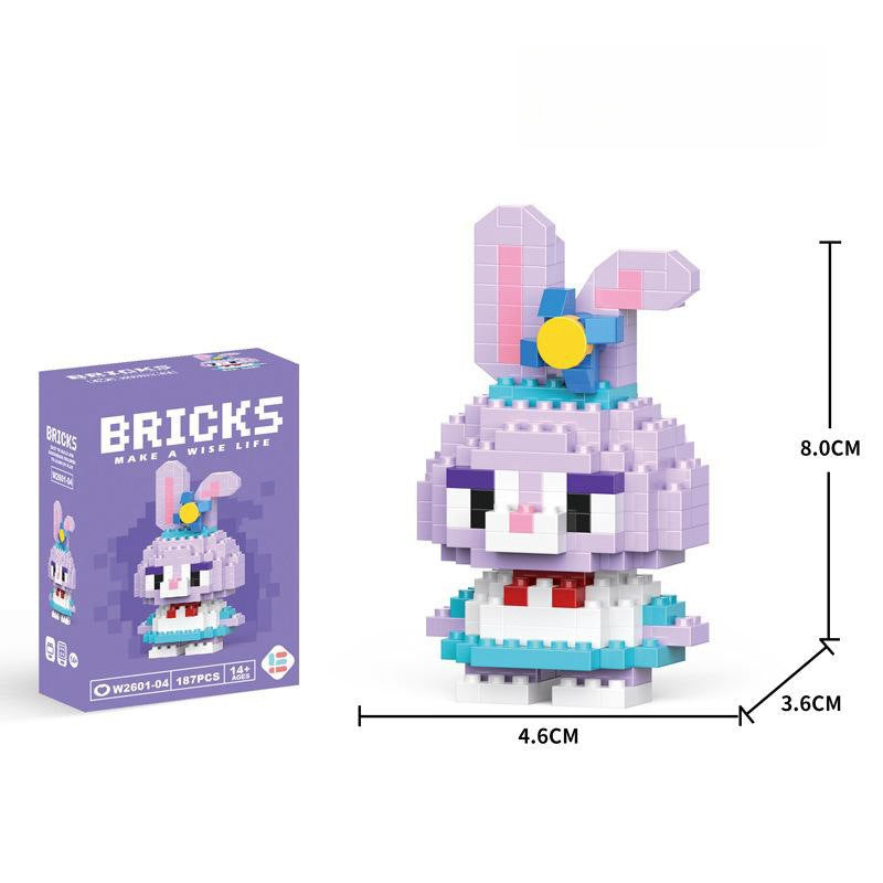 Compatible with LEGO Micro Particles Cartoon Doll Building Blocks Star Dew Puzzle Assembly Toys Cross-Border Stall Wholesale Gifts