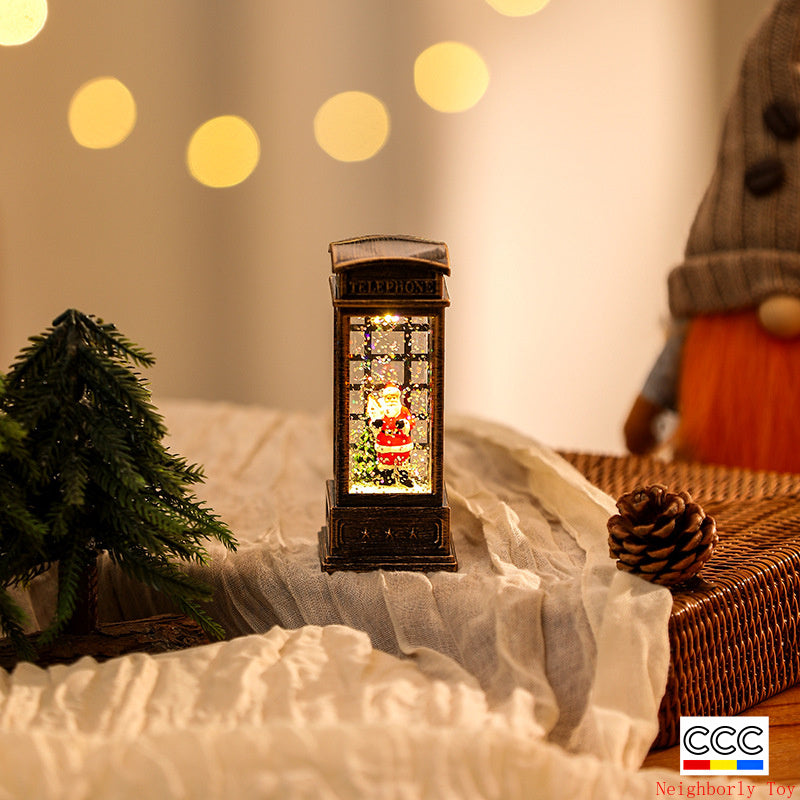 Christmas Decoration Wind Lamp Crystal Lamp Santa Claus Christmas Party Decoration Christmas Ornaments Christmas Gifts